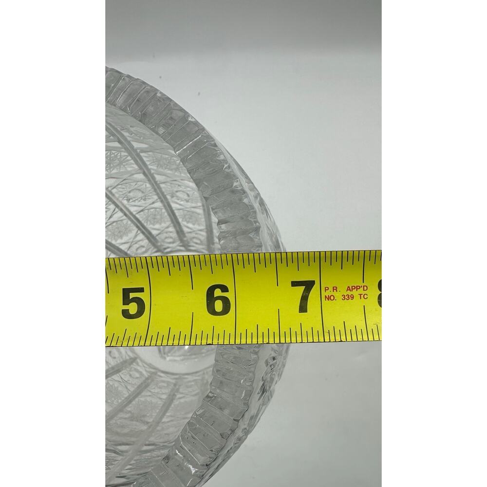 Vintage Antique American Brilliant Cut Crystal Large Ovoid Footed Vase - Picture 6 of 6